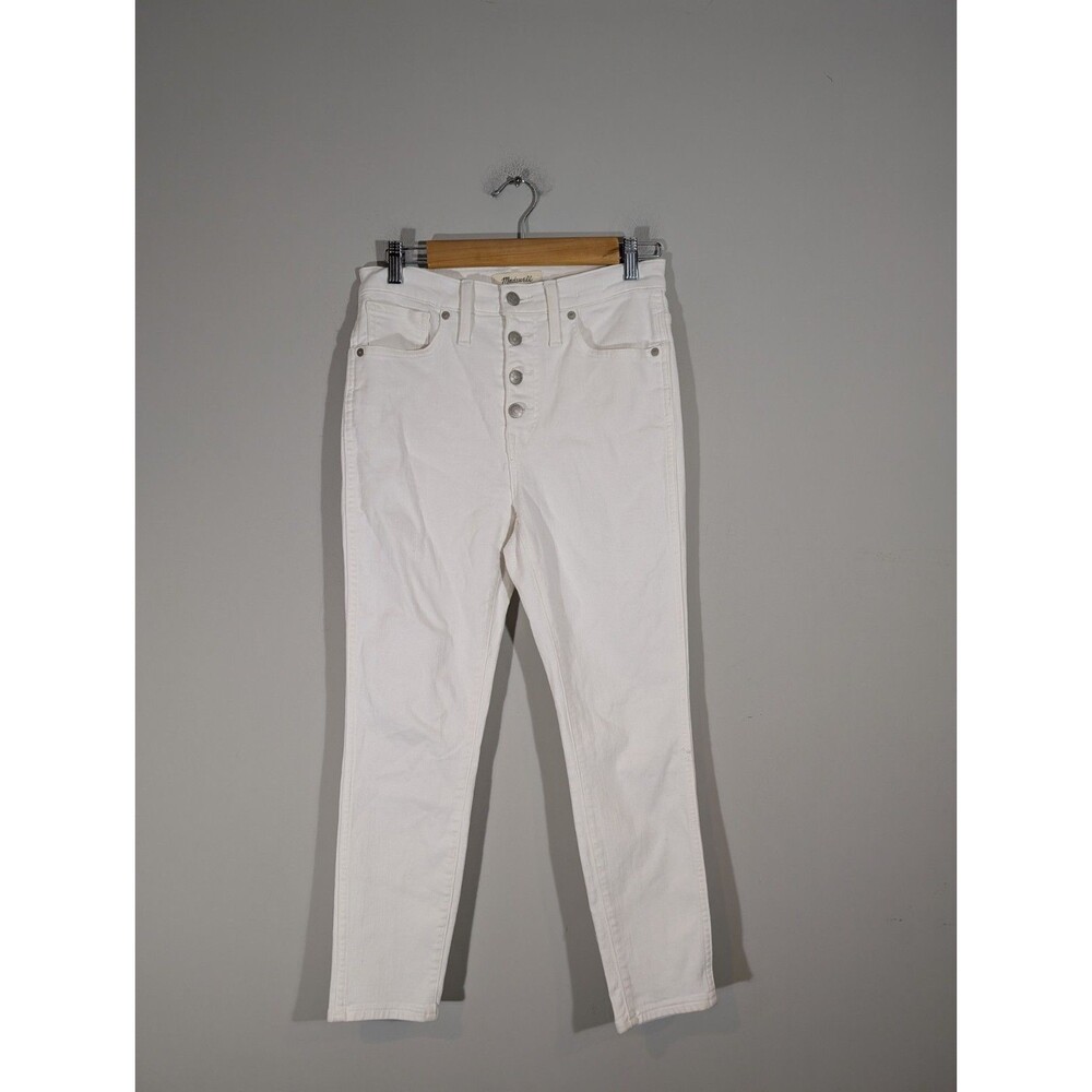 Madewell Womens White 10" High‎ Rise Skinny Crop Jeans Sz 28P Coastal Minimalist